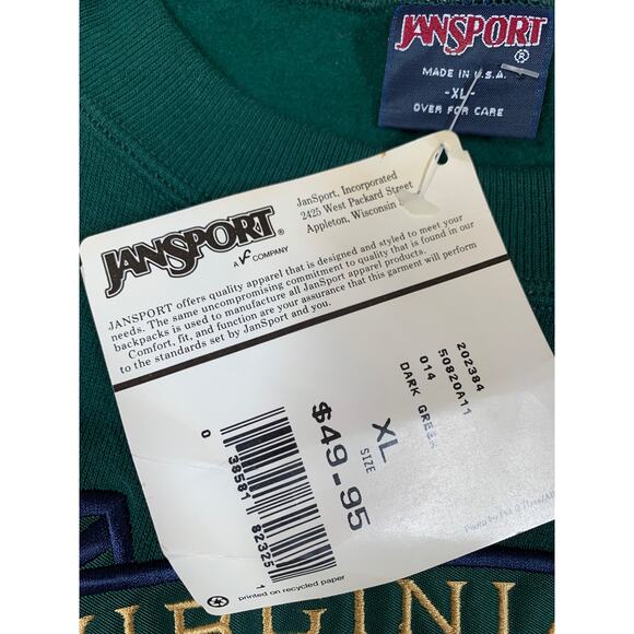 NWT Vintage JANSPORT Sweatshirt Virginia Tech MOM XL - Picture 4 of 9